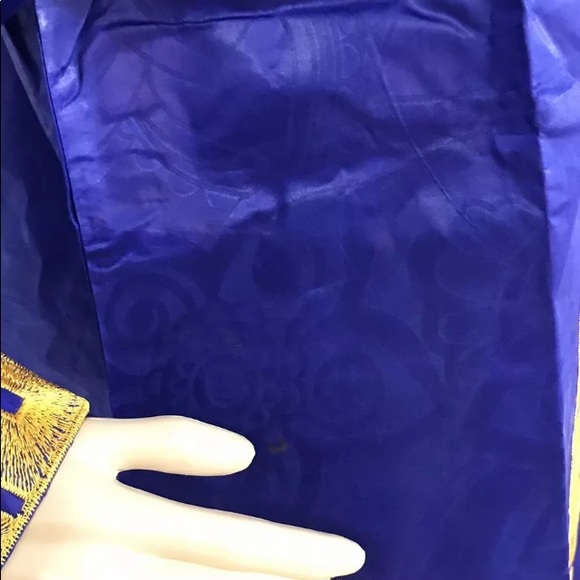 African Dress. African Dashiki. Wax Fabric Print Dress. Head Dress. Gele. - Picture 6 of 8